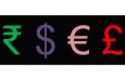 Indian Rupee Currency Value USDollar UKPound Euro
