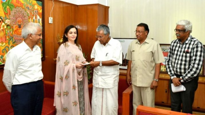 Nita Ambani - Reliance Foundation donates Rs 21 crores to Kerala CM Relief Fund for Kerala Floods